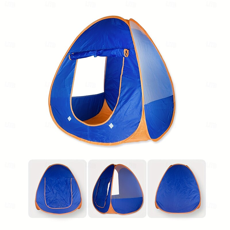 Blue & Orange Foldable Youngsters' Tent - Indoor Playhouse for Boys & Girls Durable Polyester with Steel Frame Compact & Portable Toy House for Youngsters and Youngsters3