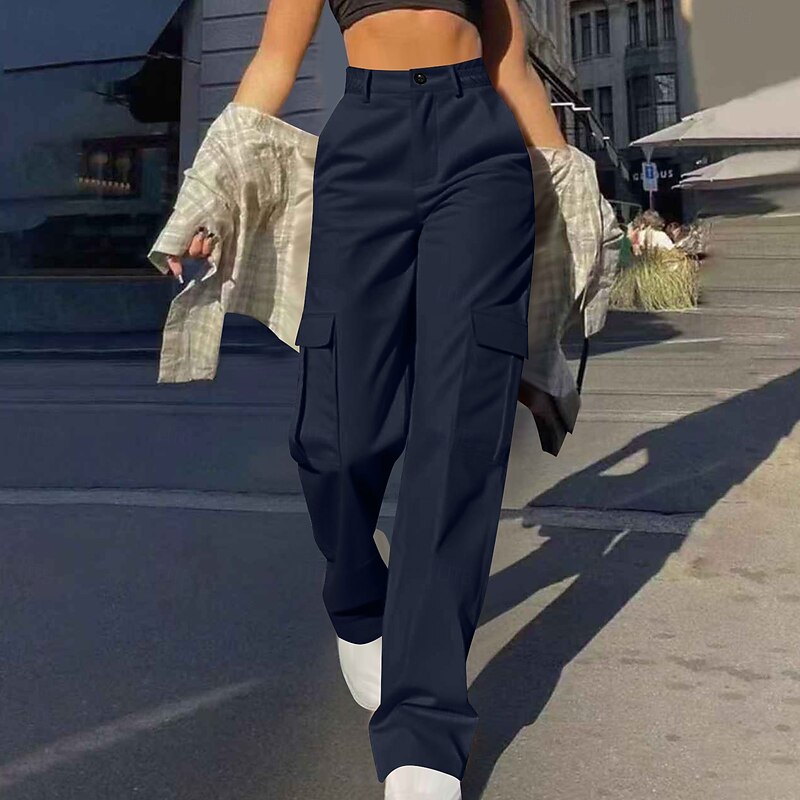 Women's Straight Casual / Sporty Full Length Natural Wine Black 3# Khaki Dark Grey Spring, Fall, Winter, Summer2