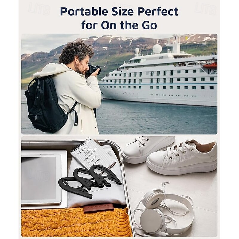 Travel Hangers Cruise Ship Essentials Travel Essentials Portable Cruises Must Haves Folding Hangers for Suitcase RV Camping Airplane4