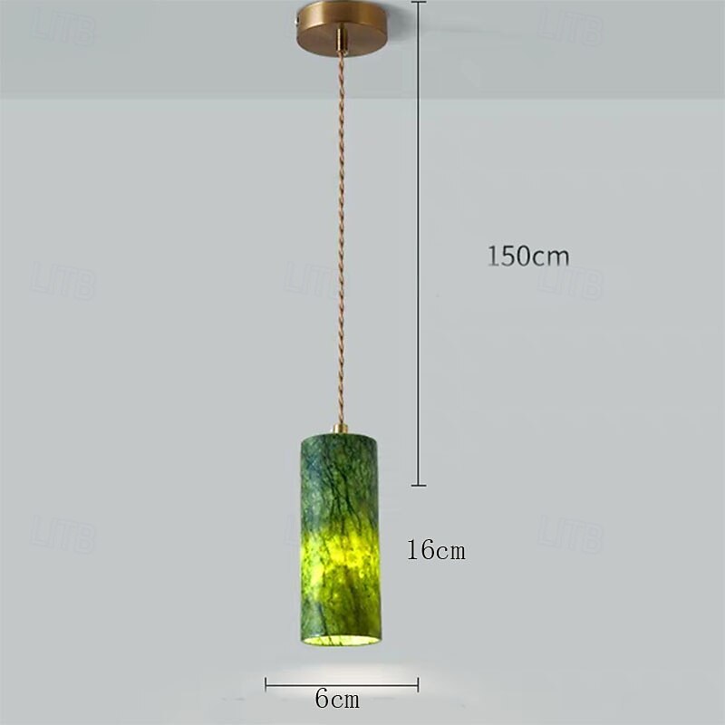 Green Marble LED Pendant Lamp for Bedroom Bedside Living Dining Room Decoration Chandelier Lights, Modern Lighting2