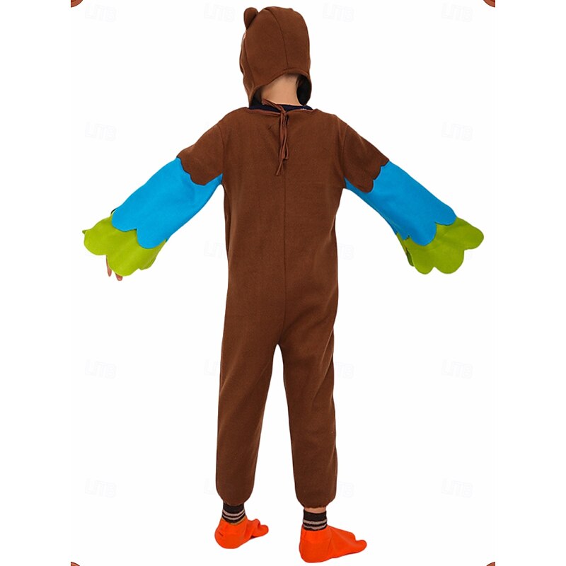 Parrot Bird Pirate Polly Halloween Kigurumi Pajamas Onesies Fairy Tail Animal Cosplay Kid's Boys' Girls' Halloween Carnival World Book Day Performance Educational Dress Up School Event Dress Up Easy2