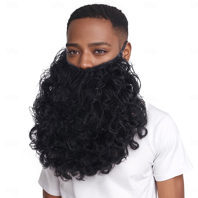 Synthetic Wig Wavy Curly Weave Asymmetrical Neat Bang Machine Made Wig 16 inch A1 Synthetic Hair Men's Classic Comfortable Color Gradient Multi-color3