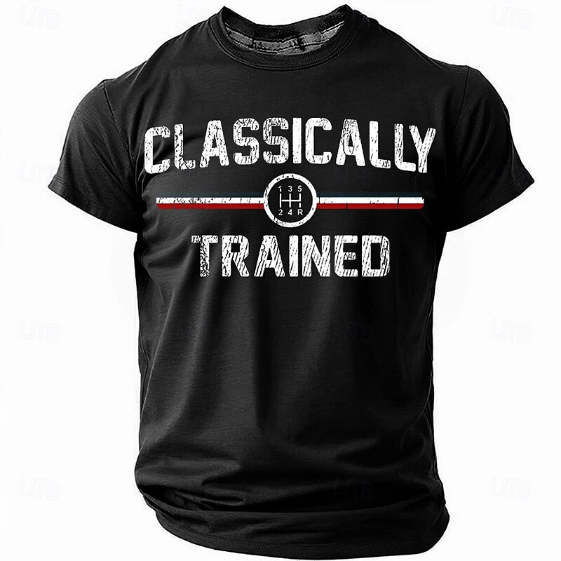 Men's Classically Trained Manual Gear Shift Driving Graphic Short Sleeve T-Shirt3