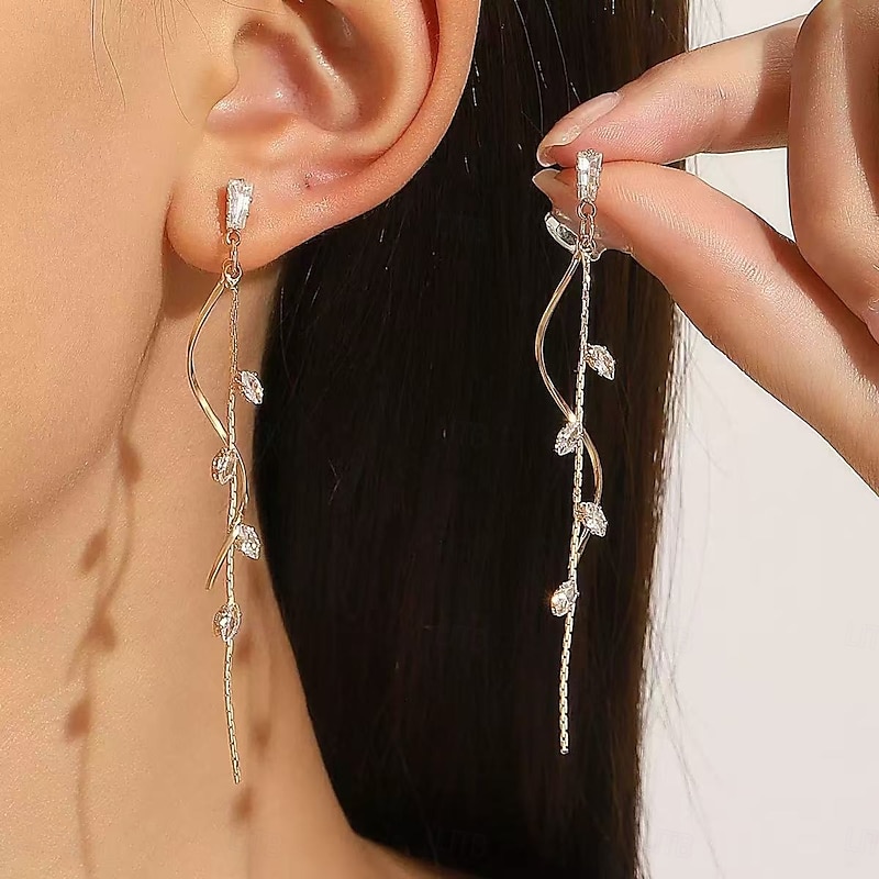 Women's Drop Earrings Tropical Joy Stylish Earrings Jewelry Silver / Gold For Party
