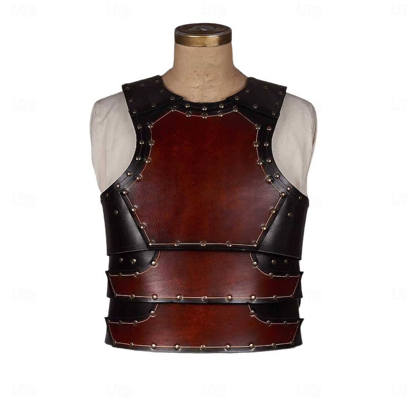 Retro Vintage Medieval Renaissance Armor Chest Guard Knight Ritter Viking Fancy Dress Men's Viking Halloween Carnival Masquerade Party Renaissance Fair LARP Adults' Chest Guard All Seasons