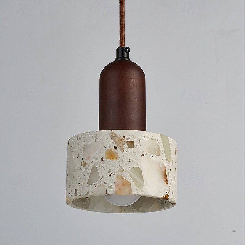 Popular Wabi Sabi Travertine Droplight Over Dining Desk Kitchen Island Yellow Marble Restaurant Decor Pendant Light3