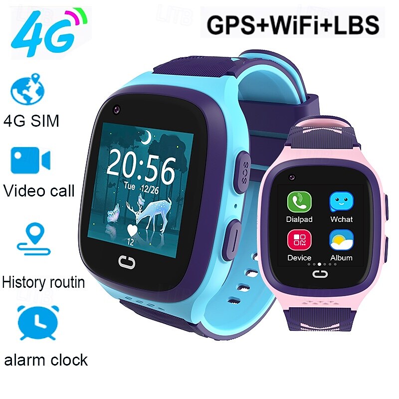 iMosi LT31 Smart Watch 1.4 inch 4G LTE Cellular Smartwatch Phone Bluetooth Alarm Clock Calendar Compatible with Null Kid's GPS Hands-Free Calls with Camera IP 67 40mm Watch Case