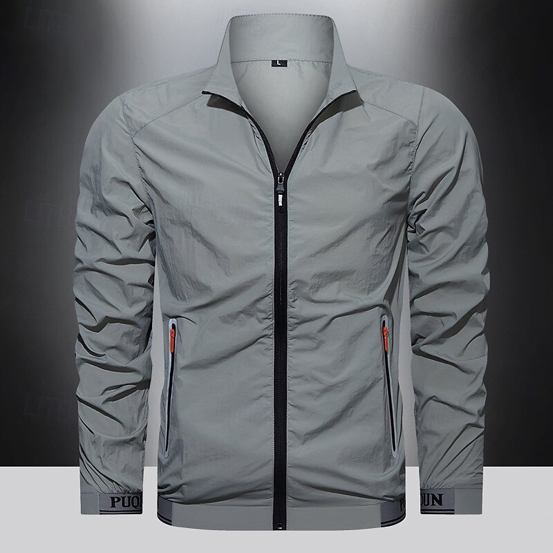 Men's Outdoor Jacket Hiking Jacket rain coat Outdoor Waterproof Sun Protection Windproof Hiking Outfits Hiking Clothes Spring Autumn / Fall Top Camping / Hiking / Caving Running White Blue Dark Blue3