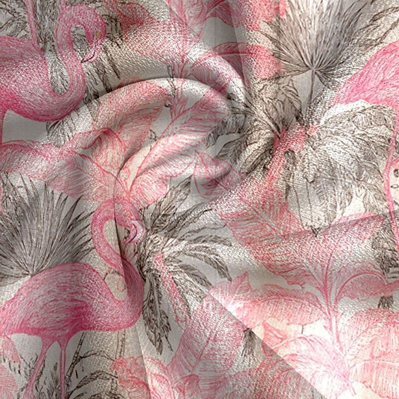 Men's Flamingo Bird Tropical Plants Summer Hawaiian Shirt Button Up Shirt Aloha Shirt Short Sleeve Shirt Turndown Hawaiian Vacation Holiday Beach Wear Light Pink Pink S M L2