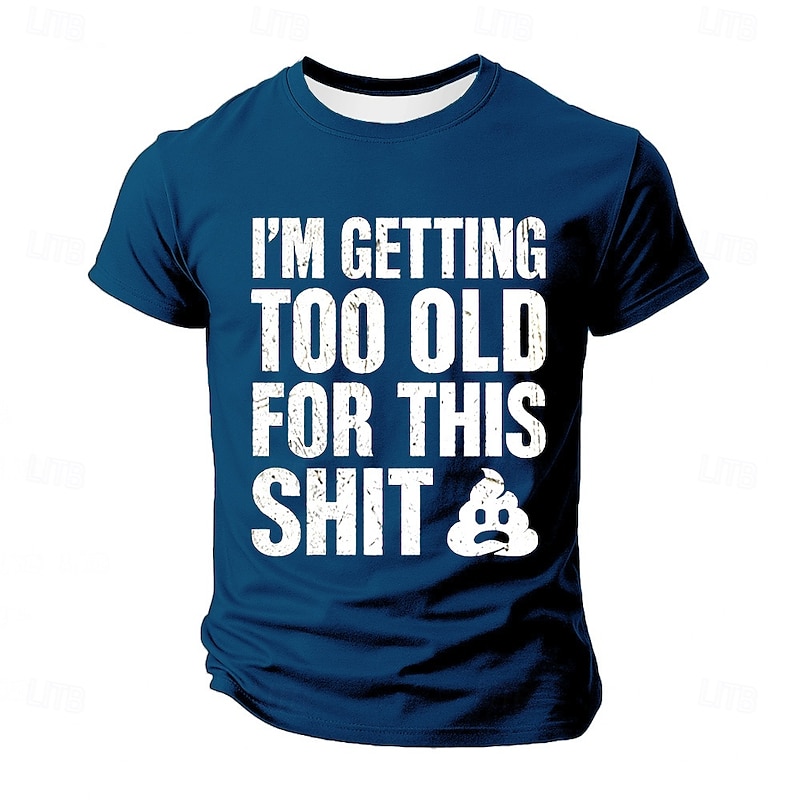 Men's Funny Slang T Shirt Short Sleeve T shirt 3D Print Crew Neck Shirt Fashion Daily Basic Street Casual Daily Black White Red Summer Spring All Seasons Clothing Apparel S M L XL XXL XXXL