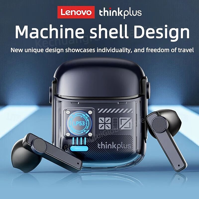 Lenovo LP53 Wireless Bluetooth 5.4 Earphones Mechanical Design Gamer Headset TWS Noise Reduction Sports Earbuds Long Standby New - Main Image