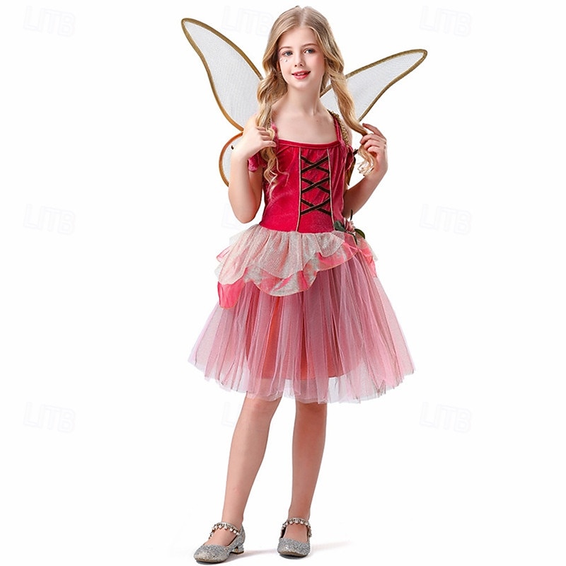 Elf Halloween Masquerade Halloween Kid's Girls' Halloween Carnival Children's Day Carnival Halloween Easy Halloween Costumes Dress Up3