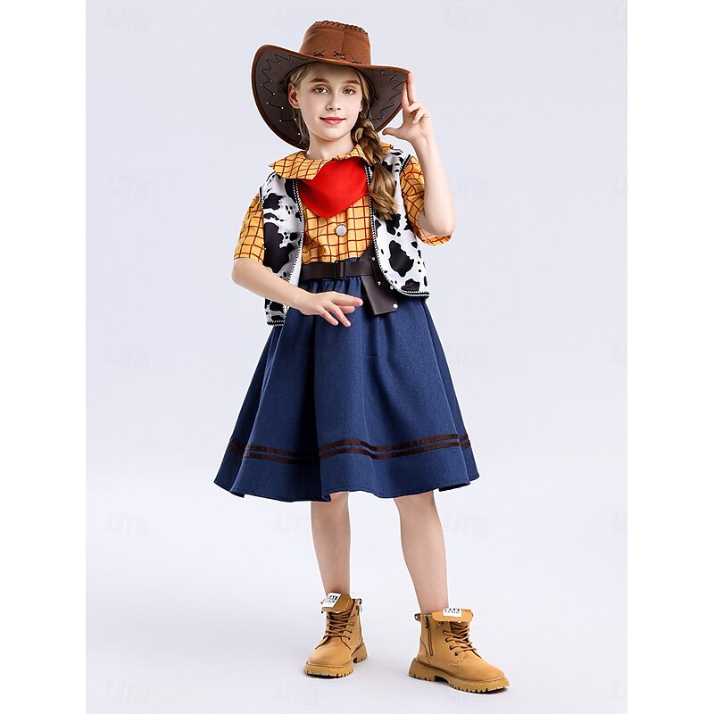Toy Story Woody Cosplay Costume Halloween Props Masquerade Anime Halloween Movie Cosplay for Girls' Kid's Christmas Halloween New Year Party Casual Daily3