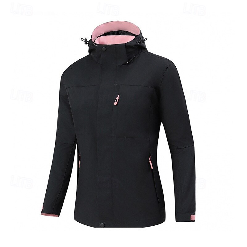 Women's Windbreaker Hiking Jacket rain coat Outdoor Waterproof Windproof Hiking Outfits Hiking Clothes Spring Autumn / Fall Top Camping / Hiking / Caving Running Black White Blue2