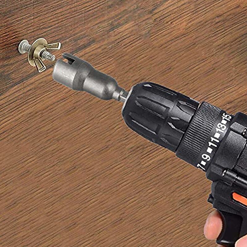 Wing Nut Drill Bit Set Hurricane Wingnut Driver Power Wing Nut Driver Socket Wrenches Tool Set 1/4 Inch Hex Shank Steel Drills Bits for Panel Nuts Screws Eye C Hook Bolt Q-Hanger2