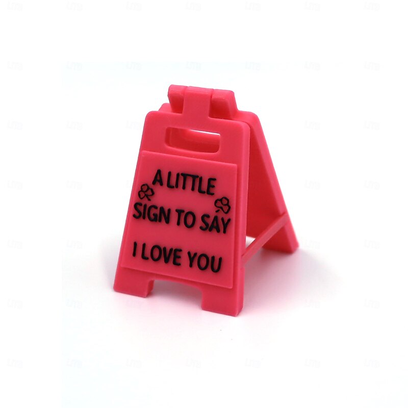 I Love You Sign 3D Printed Desktop Decor, A Little Sign to Say I Love You, Cute Mini Love Plaque Gift for Anniversary, Valentine's Day, Wedding, or Romantic Holiday3