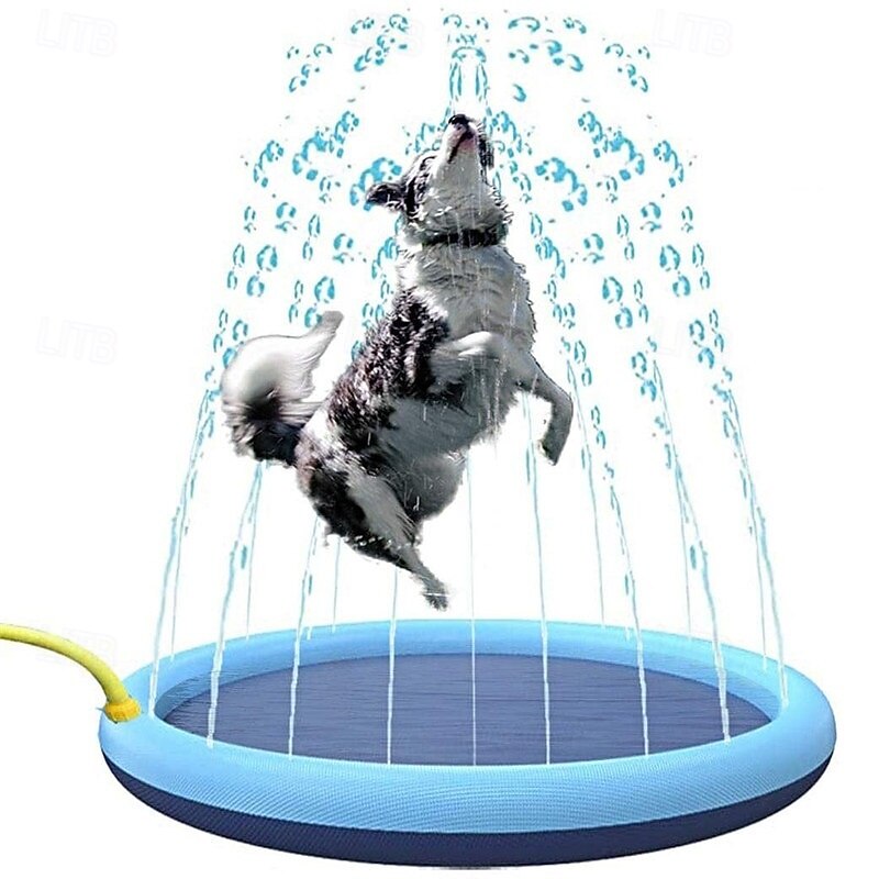 Pet Water Spray Pad Pvc Square Water Spray Pad Cross-Border Outdoor Water Play Square Pet Water Spray Pad Water Play Pad