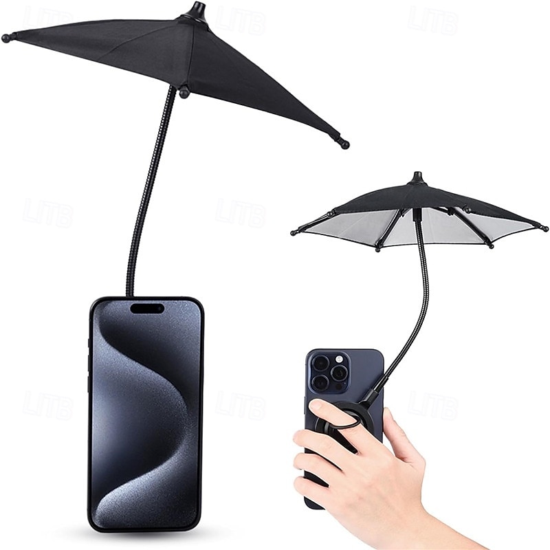 Magnetic Phone Umbrella for SunOutdoor Phone Sun Shade Shield with Flexible Angle Design & Rotatable Phone RingUmbrella for iPhone 16 15 14 13 12 Pro MaxMag-Safe Case2