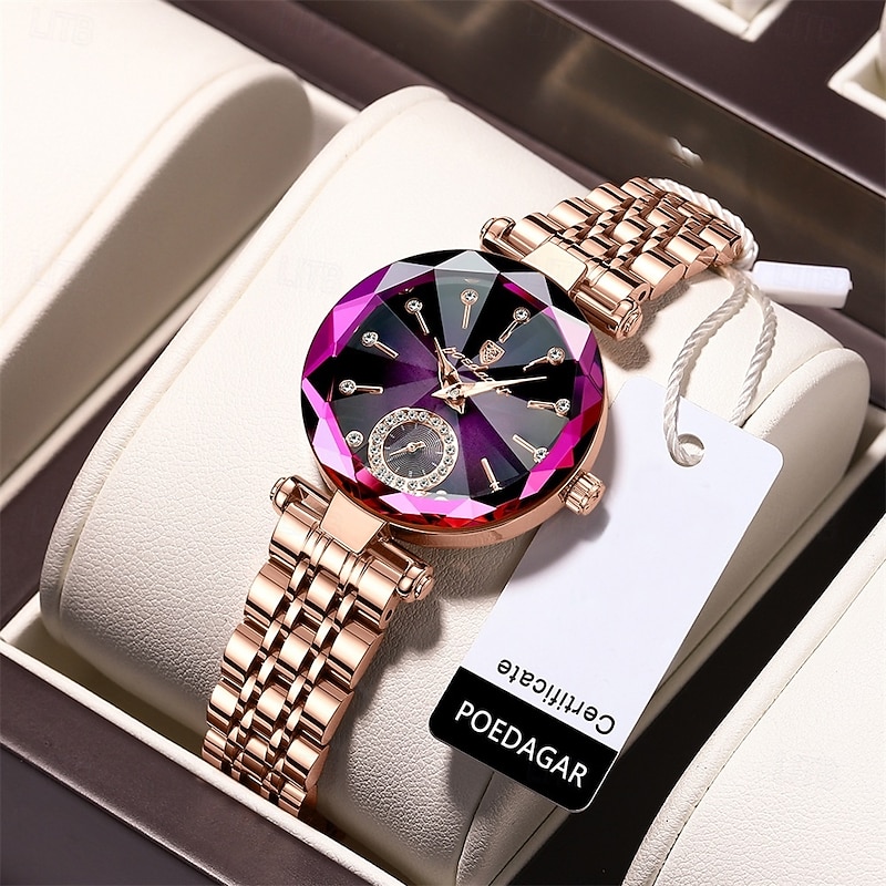 Luxury Elegant Ladies Wristwatch Waterproof Stainless Steel Watch for Woman Simple Casual Dress Women's Quartz Watches
