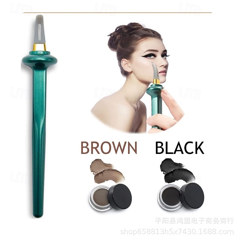 Arcbelle Eyeliner Set - Multi-Purpose Make-Up Application Tool,Easy Application Eyeliner Pen with Silicone Tool for Precise Eye and Lip2