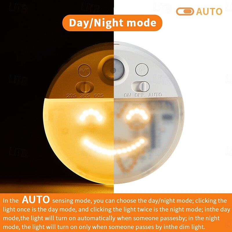1pc Sensor Lights Usb Charging Portable Emoticon Light With Multi Expression Transformation Intelligent Sensing Wall Lamp Fun And Creative Lighting Suitable For Bedrooms Corridors Stairwells Entrances Desks.4