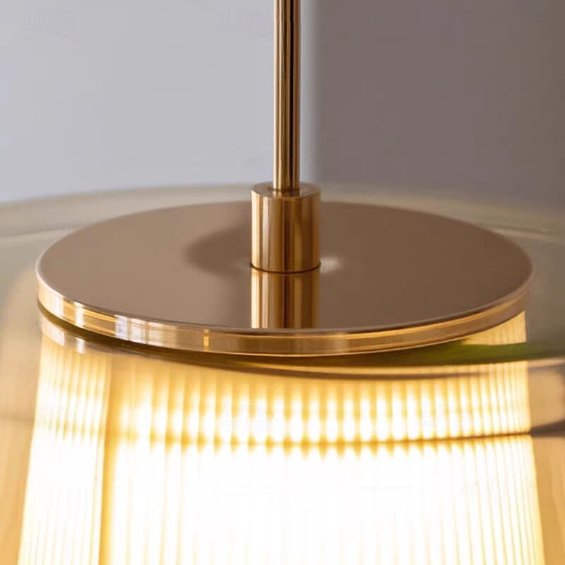 Modern Style Hanging Light, Glass Metal Chandelier,Creative Personality Aluminium Art Pendant Lamp Lampshade,Bedroom Living Room Decoration Lighting Fixtures3