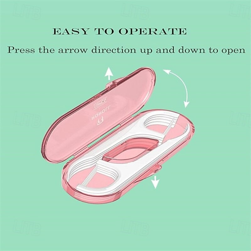 10 Pieces Travel Dental Floss Case-Micro Floss ToothPicks-Portable Flosser Picks Cases Contains Floss Stick 100 Count Sealed Storage for Teeth Cleaning3