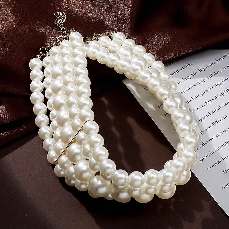 Bridal Jewelry Sets 1 set Pearl Zircon Earrings Necklace Bracelets Women's Elegant Stylish Sweet Jewelry Set For Wedding Party Evening Wear Daily2