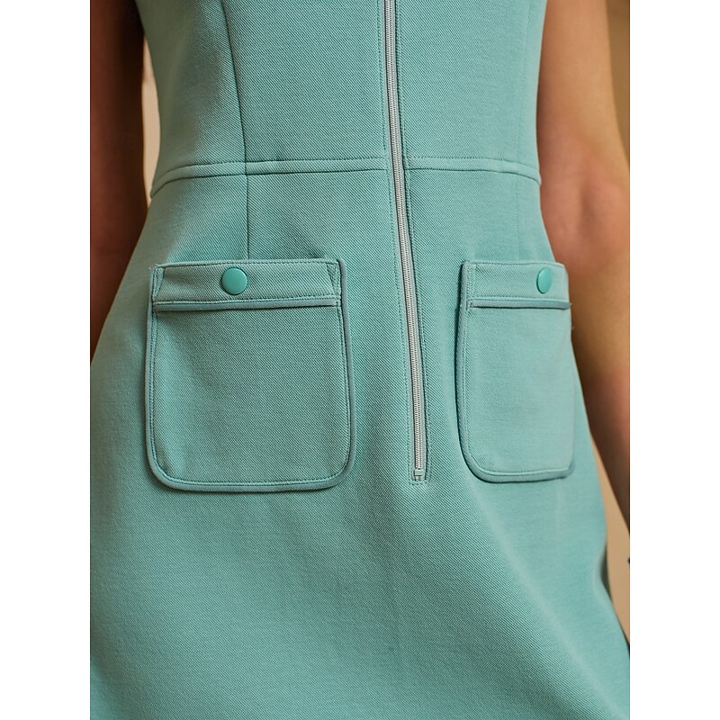 Women's Golf Dress Mint Green Sleeveless Dress Ladies Golf Attire Clothes Outfits Wear Apparel4
