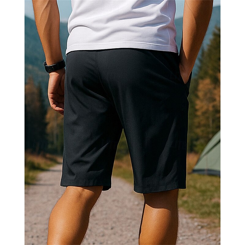 Men's Running Shorts sport shorts Outdoor Regular Fit Waterproof Windproof Quick Dry Lightweight Shorts Elastic Waist Black Dark Gray Fishing Golf Running S M L XL XXL3
