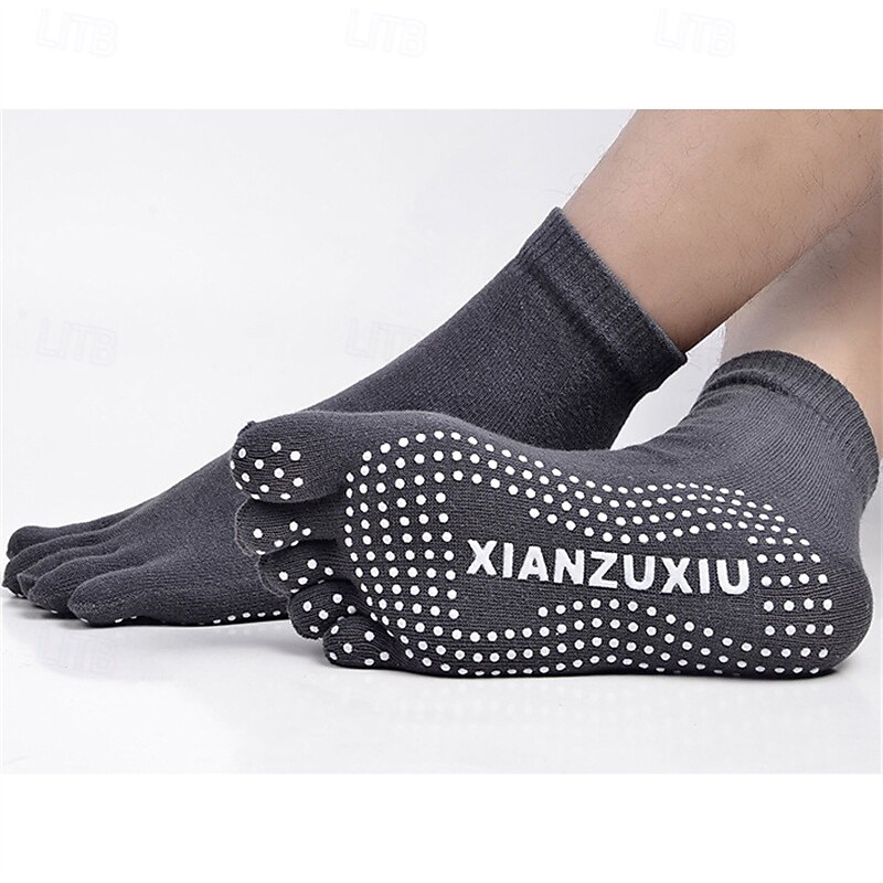 Men Non-slip Dispensing anti-odorant anti-friction Sweat-absorbent Floor Socks For Pilates Dance3