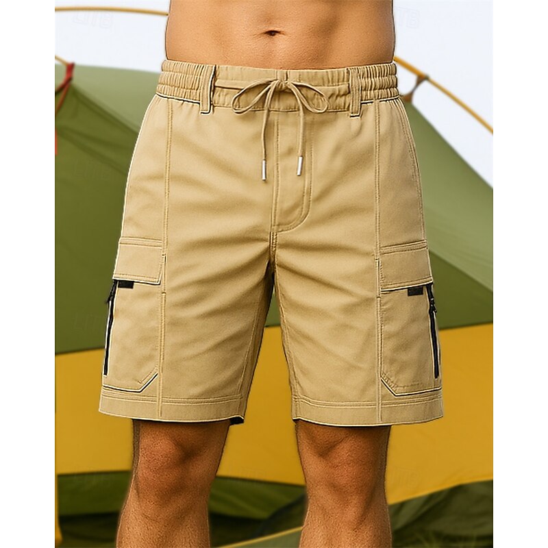 Men's Cargo Shorts Hiking Shorts sport shorts Summer Outdoor Regular Fit Quick Dry Lightweight Breathable Shorts Elastic Waist Black Army Green Tennis Golf Running S M L XL XXL