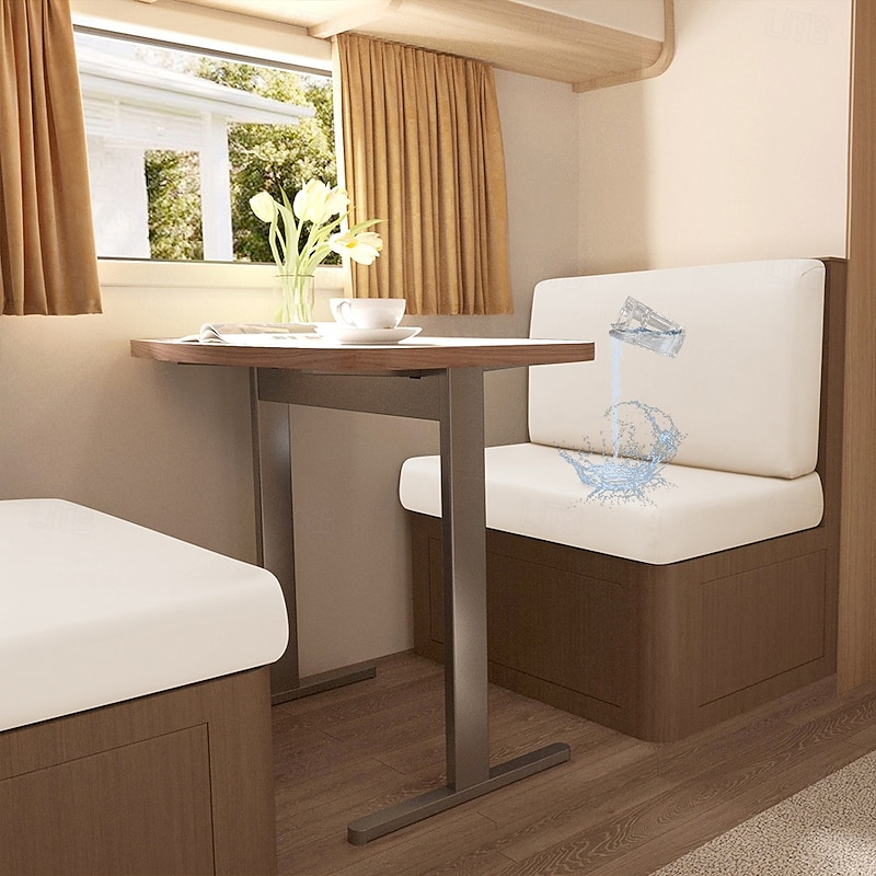 Waterproof Milk Silk Stretch Rv Dinette Cushion Covers Thickened, Durable, and Non-Slip Design - Easy to Clean, All-Season Protector for Motorhome Seats