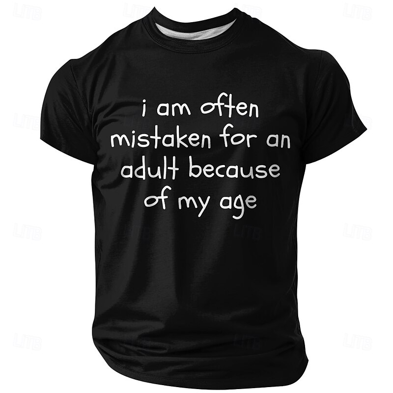Men's Funny T-Shirt - 'I am often mistaken for an adult because of my age' Humor Graphic Tee, Lifestyle Gift2