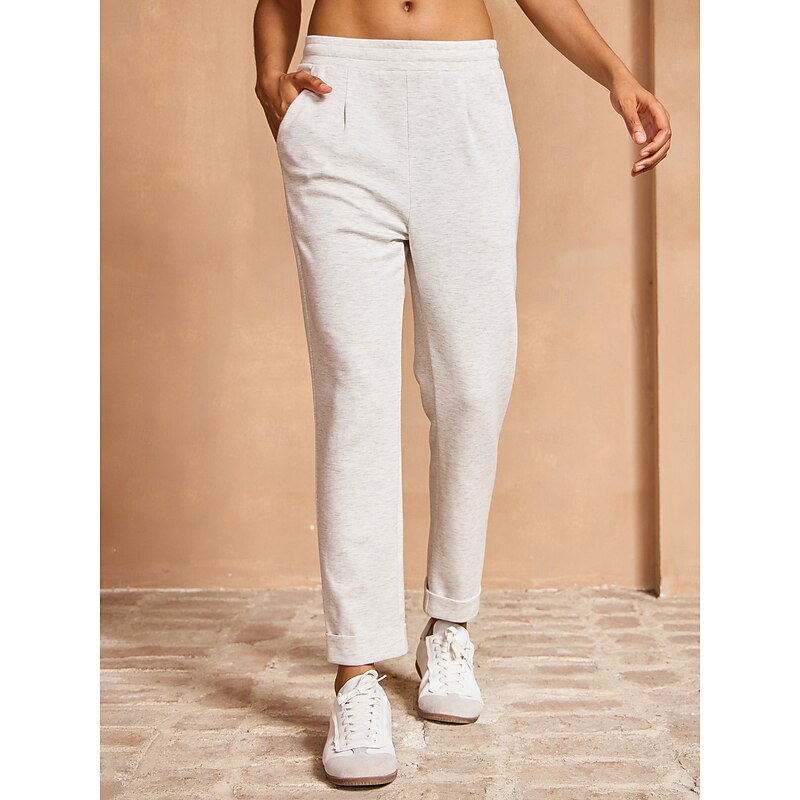 Women's Golf Pants Black White Ivory UV Sun Protection Pants / Trousers Ladies Golf Attire Clothes Outfits Wear Apparel