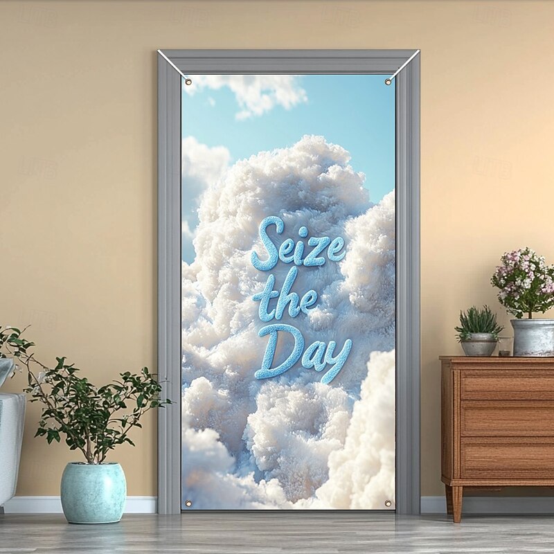 Inspirational Quotes Door Decorations Door Covers Door Tapestry Door Curtain Decoration Backdrop Indoor/Outdoor Door Banner for Front Door Farmhouse2