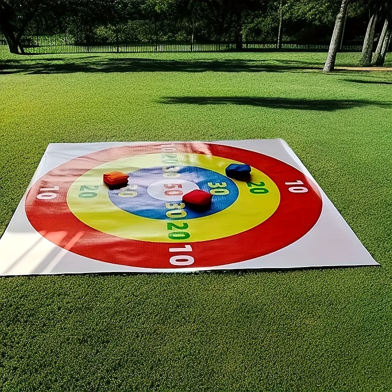 1 Set Sandbag Toss Game - Durable Vinyl Colorful Target Design for Sports Competitions & Family Holiday Gatherings No Electricity Needed Ideal for Team Building and Coordination Activities2