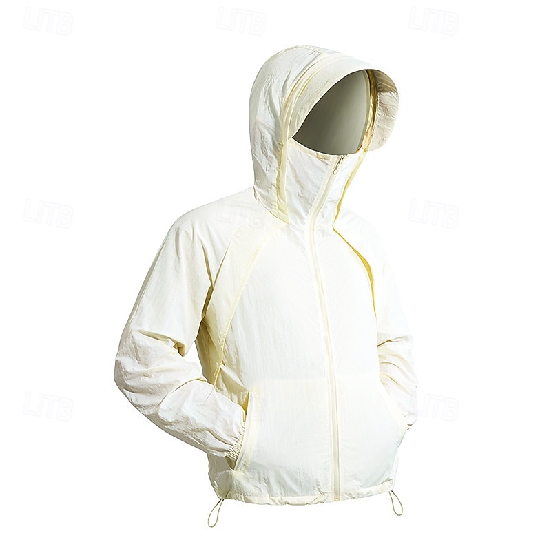 Men's Running Jacket Outdoor Jacket Full Zip Long Sleeve Outerwear Athletic Solid Colored Sun Protection Quick Dry Lightweight UV Cooling Tennis Golf Running Sportswear Activewear Black Pink Red3