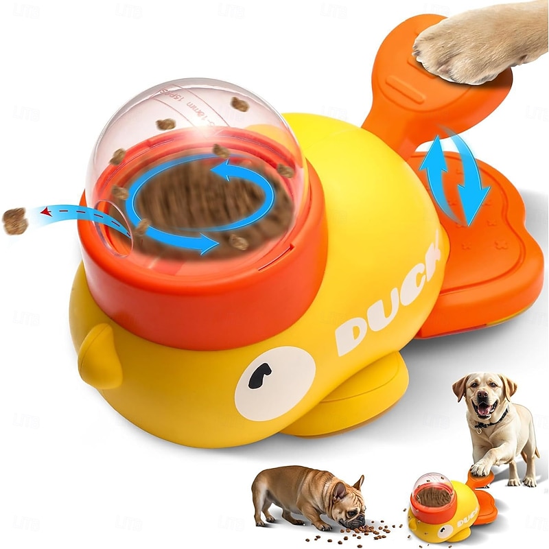 Pet Treat Dispenser Toy,Dogs Puzzle Feeder, Interactive Dog Toy, Duck Treat Dispenser Duck Dog Treat Dispenser Toy, Slow Puzzle Feeder Animal Bowls