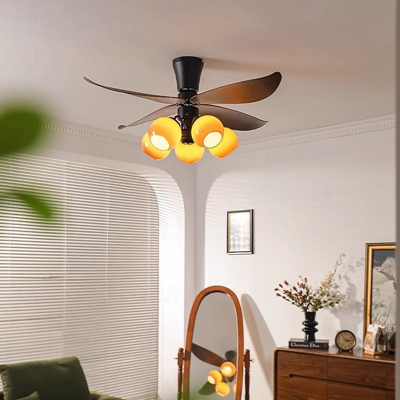 Nordic Retro Smart Ceiling Fan Light, Living/Bedroom/Dining Multi-Use2