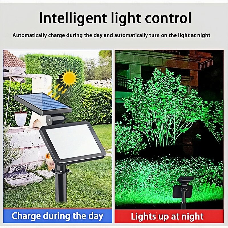 Solar Pathway Lights Garden Lamp Outlier Solar Energy Adjustment Ground Lamp Ip65 Lawn Garden Decorative Lamp Waterproof Wall Lighting 1PC4