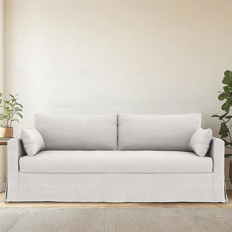 Sofa Cover Siutable For HYLTARP Sofa Solid Color Quilted Velvet Slipcovers2