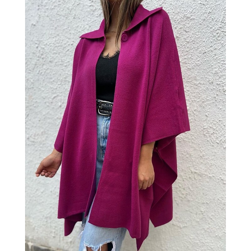 Women's Trench Coat Comfortable Irregular Hem Fashion Modern Plain Outdoor Vacation Single Breasted Long Turndown Regular Fit Long Sleeve Outerwear Rose Red Apricot Gray Fall Winter2