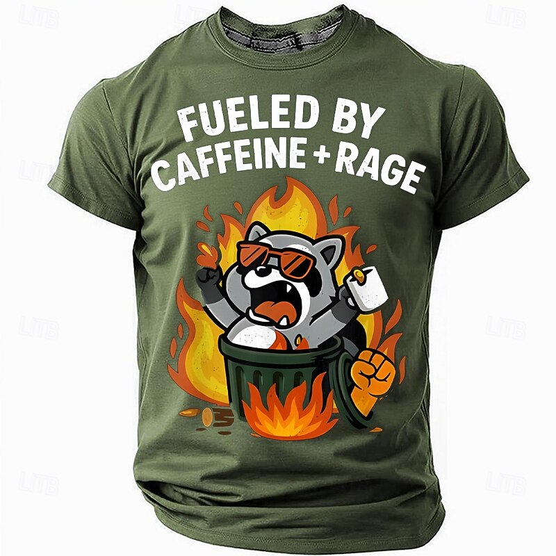 Men's Cartoon Funny Slang T Shirt Short Sleeve T shirt 3D Print Crew Neck Shirt Fashion Daily Street Casual Daily Black White Blue Summer Spring All Seasons Clothing Apparel S M L XL XXL XXXL2