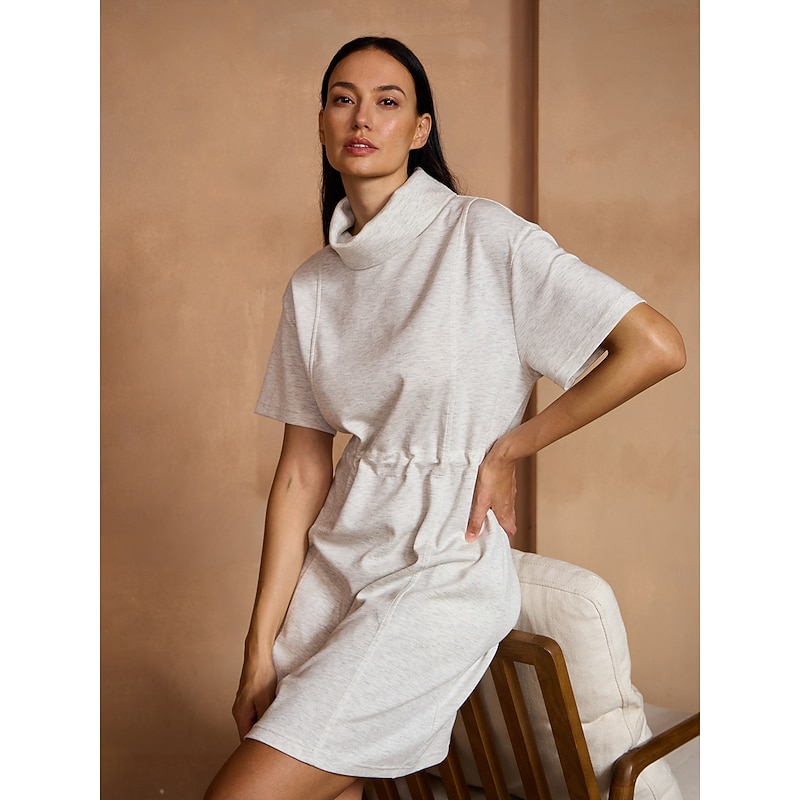 Women's Golf Dress Ivory Short Sleeve UV Sun Protection Dress Ladies Golf Attire Clothes Outfits Wear Apparel2