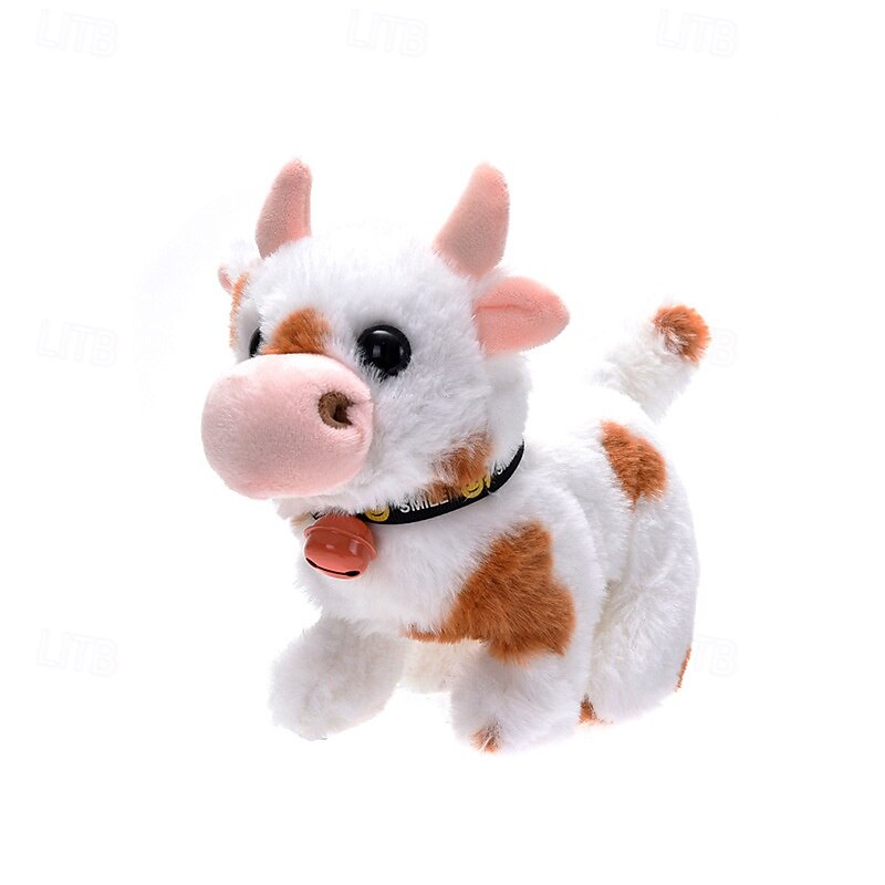 Robot Cow Electronic Plush Cow Toy Interactive Toys Walks Stuffed Animal Gift for Girl and Boy Age 3-6 Year Old4