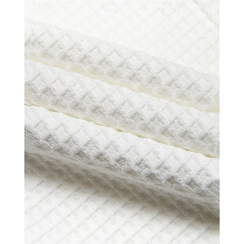 Men's Dress Pants Trousers Chinos Slacks Waffle Pants Pocket Buttons Jacquard Plain Comfort Formal Party Work Fashion Classic Style Black White Micro-elastic2