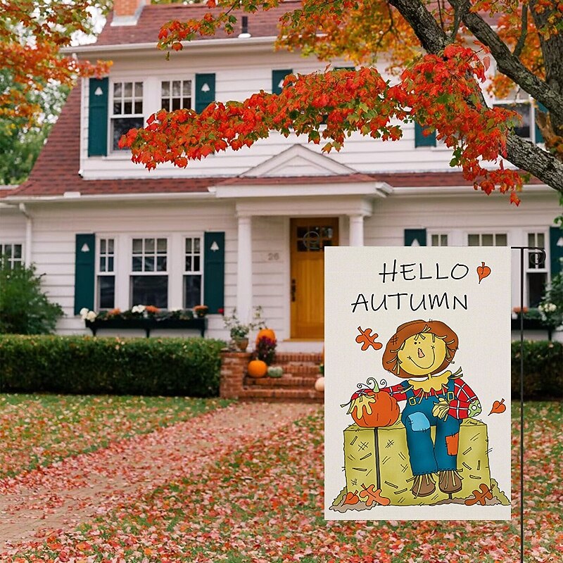 Halloween Fall Garden Flag, Double-Sided Seasonal Yard Decoration, Durable Weather-Resistant Outdoor Banner for Lawn, Patio, and Garden Décor3