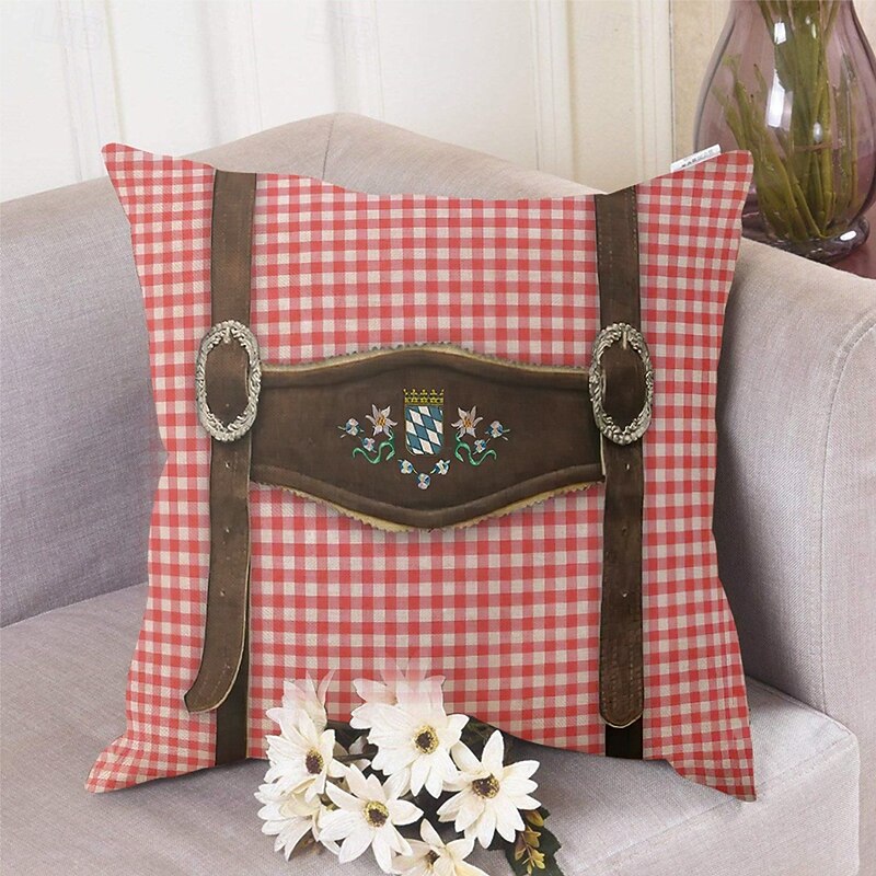 Oktoberfest German Bavarian Decorative Toss Pillows Cover 1PC Soft Square Couch Cushion Schöneberger Lederhosen Drindl2