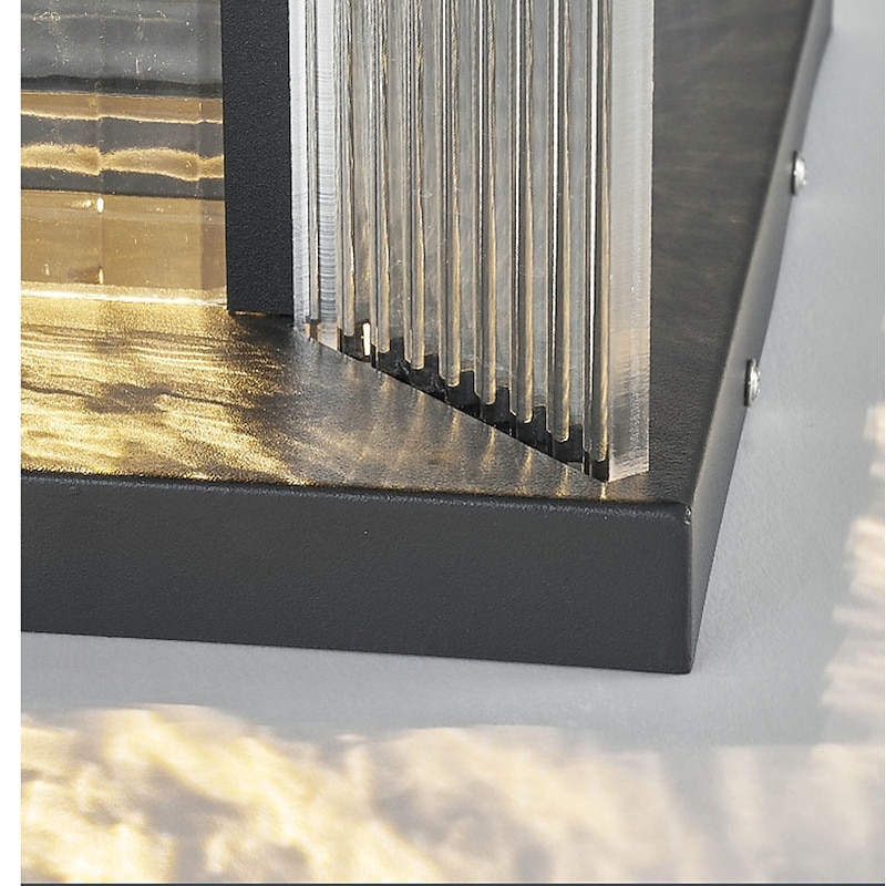 Outdoor Post Lamp 20W Metal LED Pillar Post Lantern Column Light Fixture for Yard Entrance Garden 110-240V2